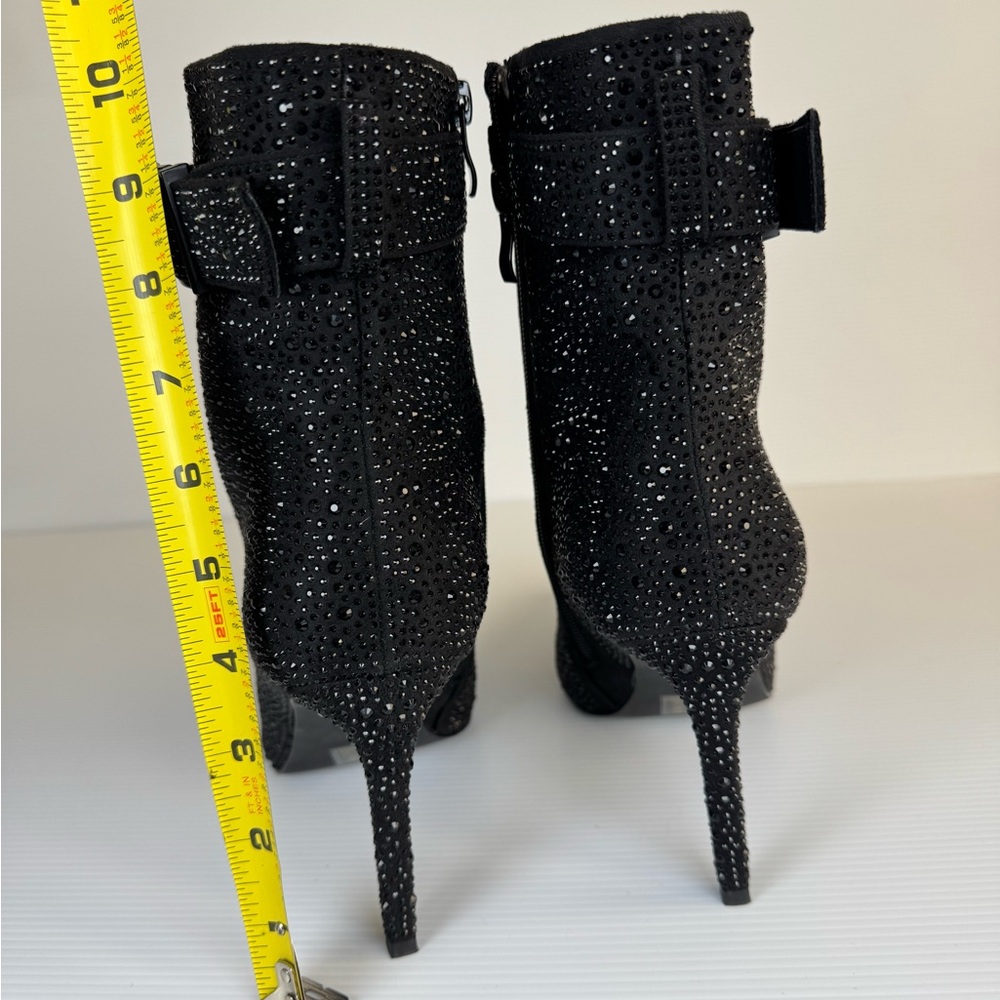 Sparkly Rhinestone Stiletto Ankle Boots Glam Party Concert Bootie Size 9 - Picture 4 of 7